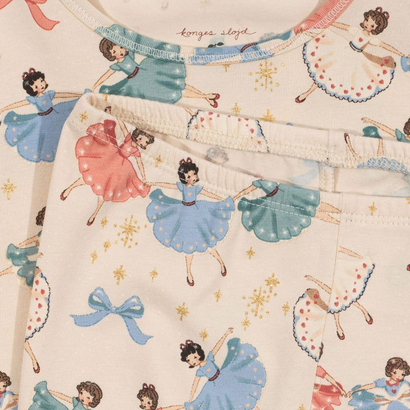 BASIC BLOUSE/PANTS SET GOTS -BOW BALLERINA