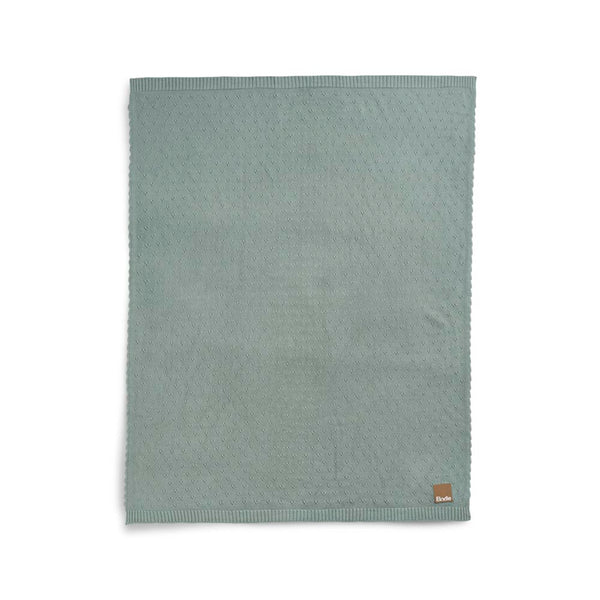 Pointelle Blanket-Pebble Green