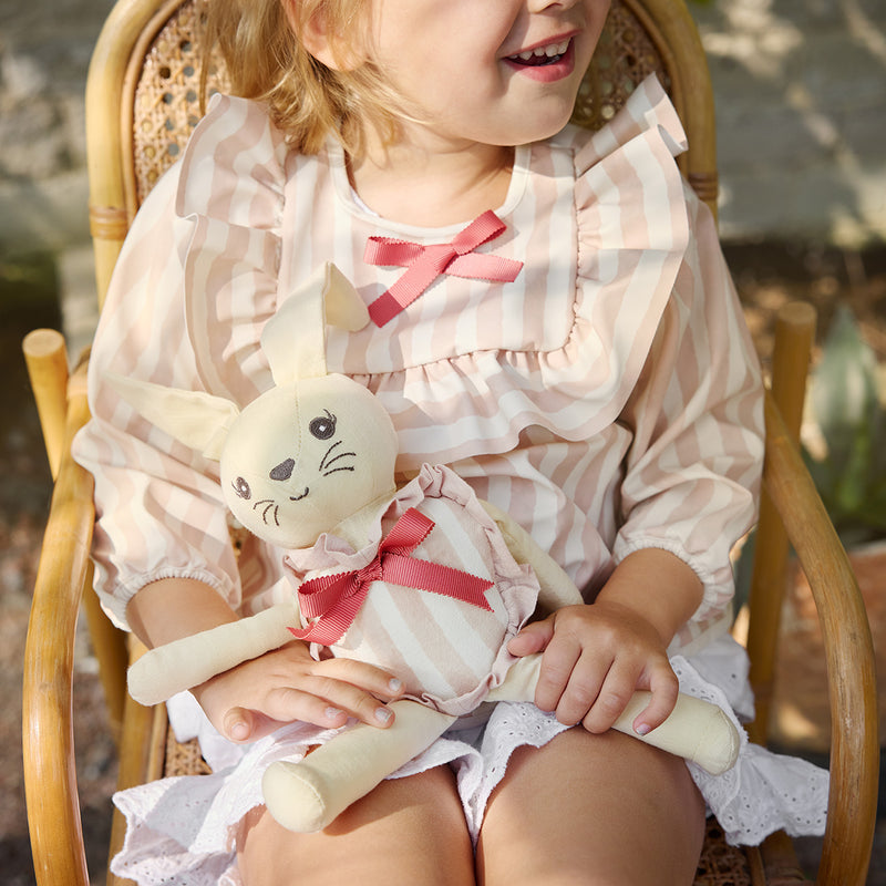 Longsleeved Baby Bib-Candy Stripes