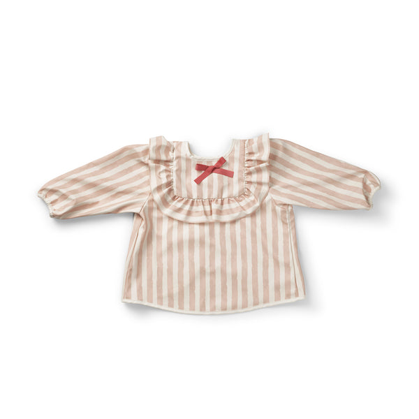 Longsleeved Baby Bib-Candy Stripes