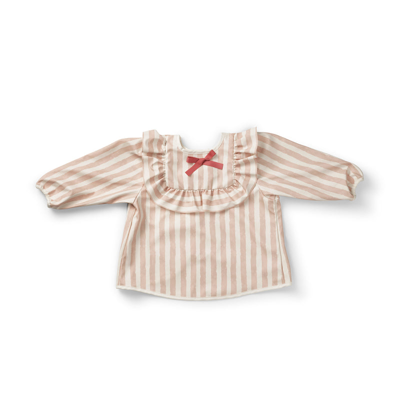 Longsleeved Baby Bib-Candy Stripes