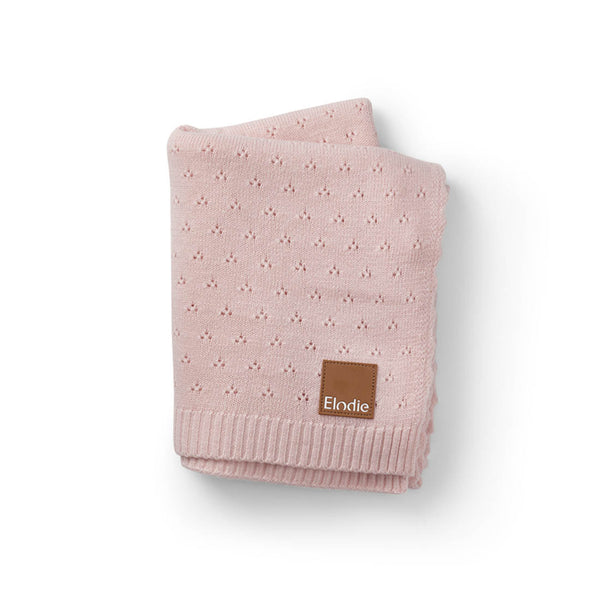 Pointelle Blanket-Misty Pink