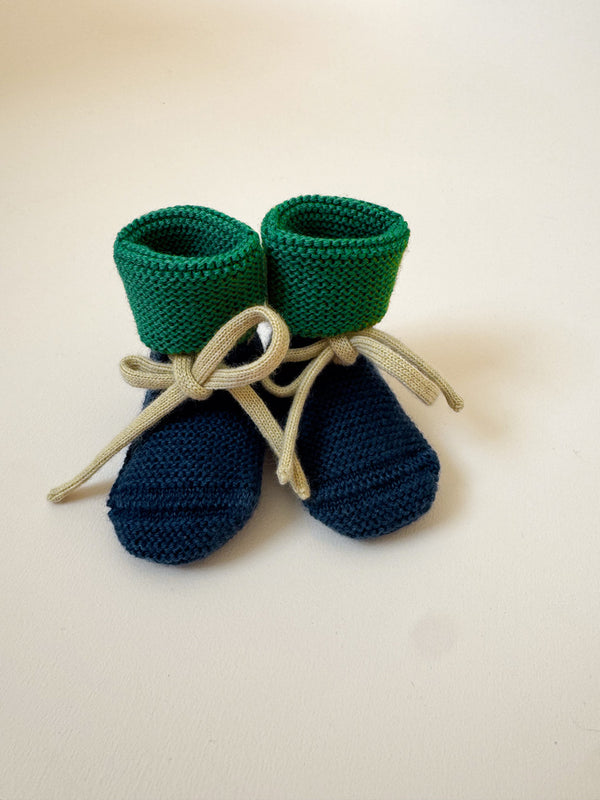 Booties 羊毛靴子-Blue/Grass