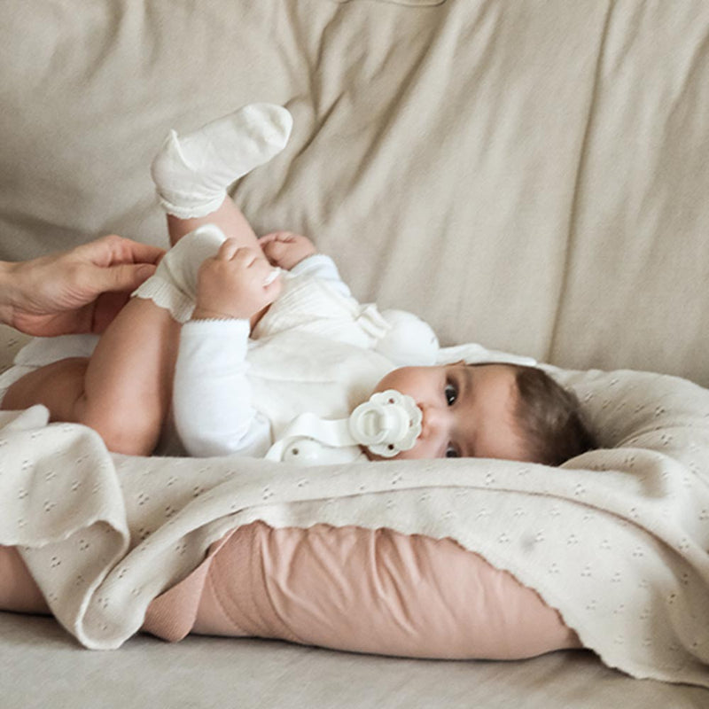 Pointelle Blanket-Misty Pink