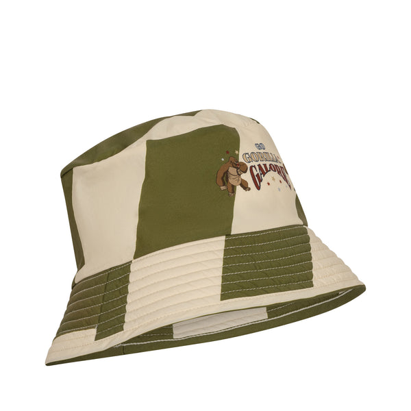 ASNOU BUCKET HAT-DARK OLIVE/CREAMY WHITE