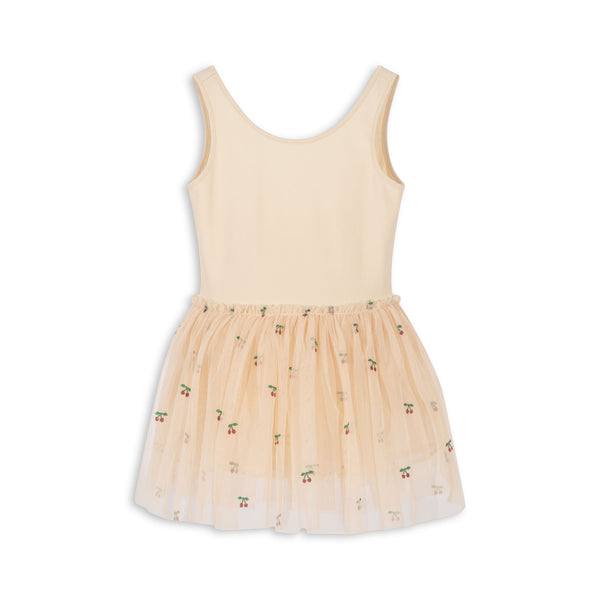 FAIRY BALLERINA STRAP DRESS-CHERRY GLITTER