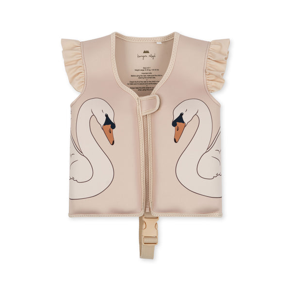 NEOPRENE FLOAT FRILL VEST-SWAN