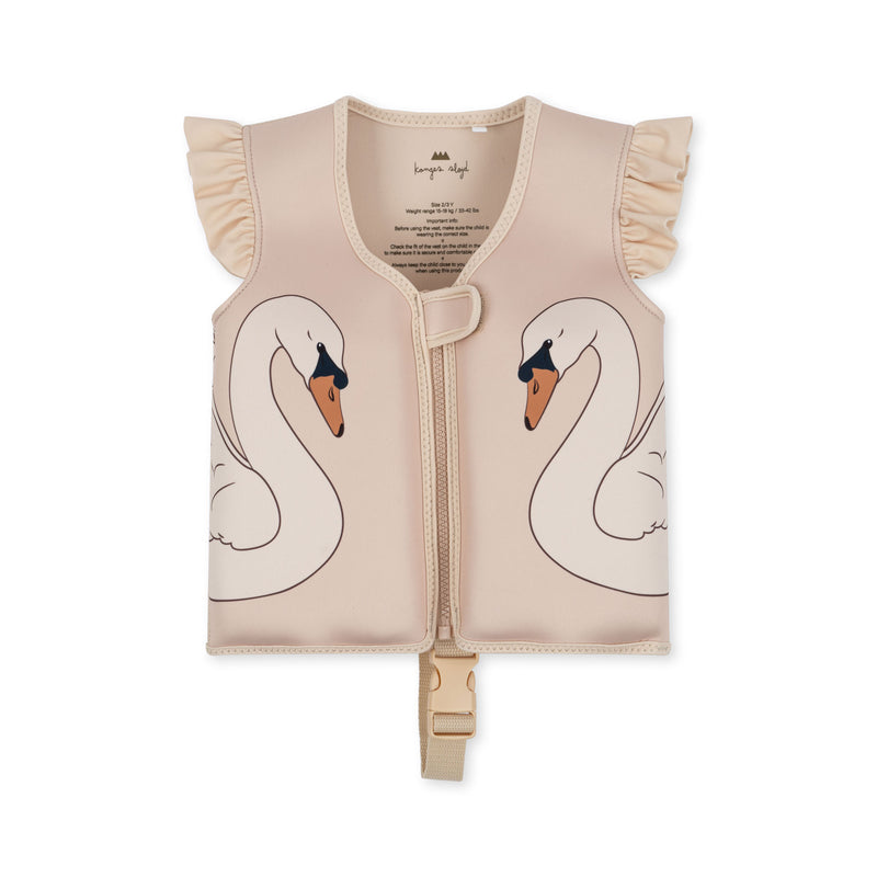 NEOPRENE FLOAT FRILL VEST-SWAN