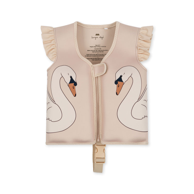 NEOPRENE FLOAT FRILL VEST-SWAN