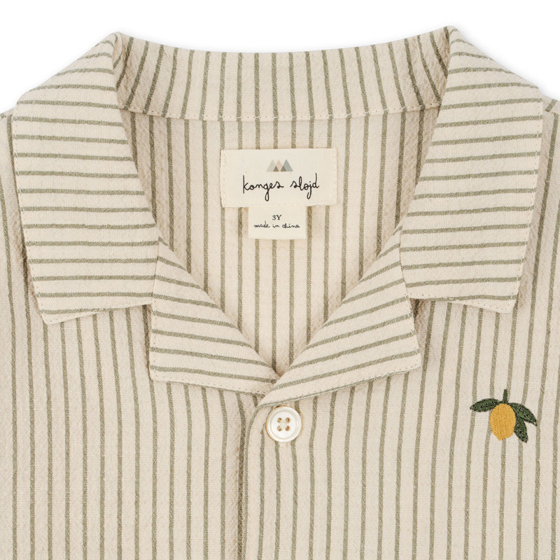 ELLIOT SS SHIRT GOTS-TEA STRIPE