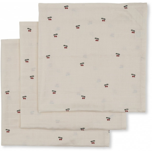 3 PACK MUSLIN CLOTH 3件裝有機棉包巾-CHERRY
