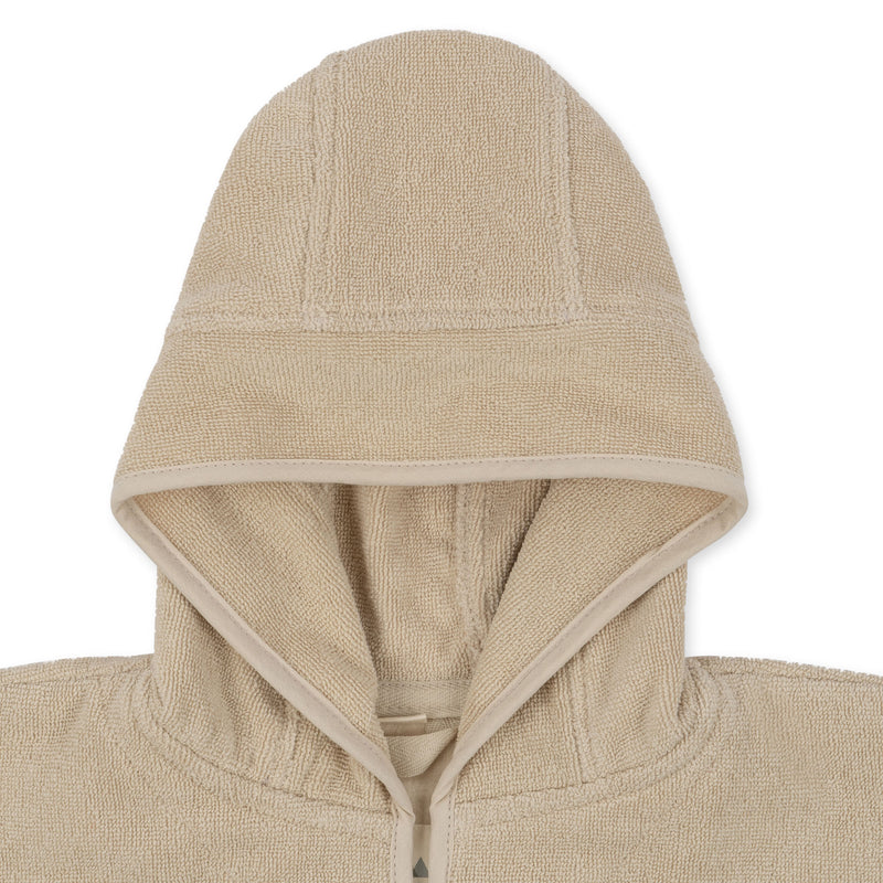 TERRY PONCHO EMBROIDERY-LEMON