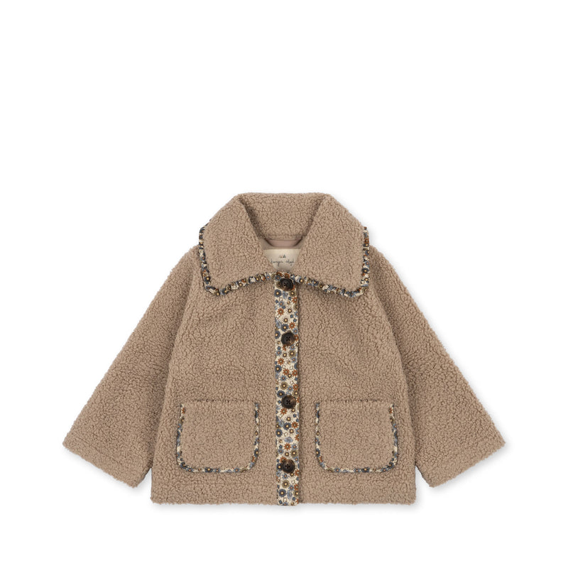 CALA COLLAR FRILL JACKET-OXFORD TAN