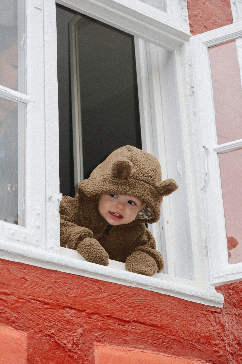 GRIZZ TEDDY ONESIE-SHITAKE
