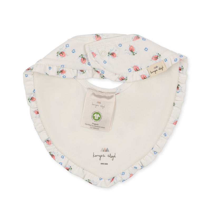 BASIC 2 PACK FRILL BIB-BRISE WHITE/NOUVELLE PEACH
