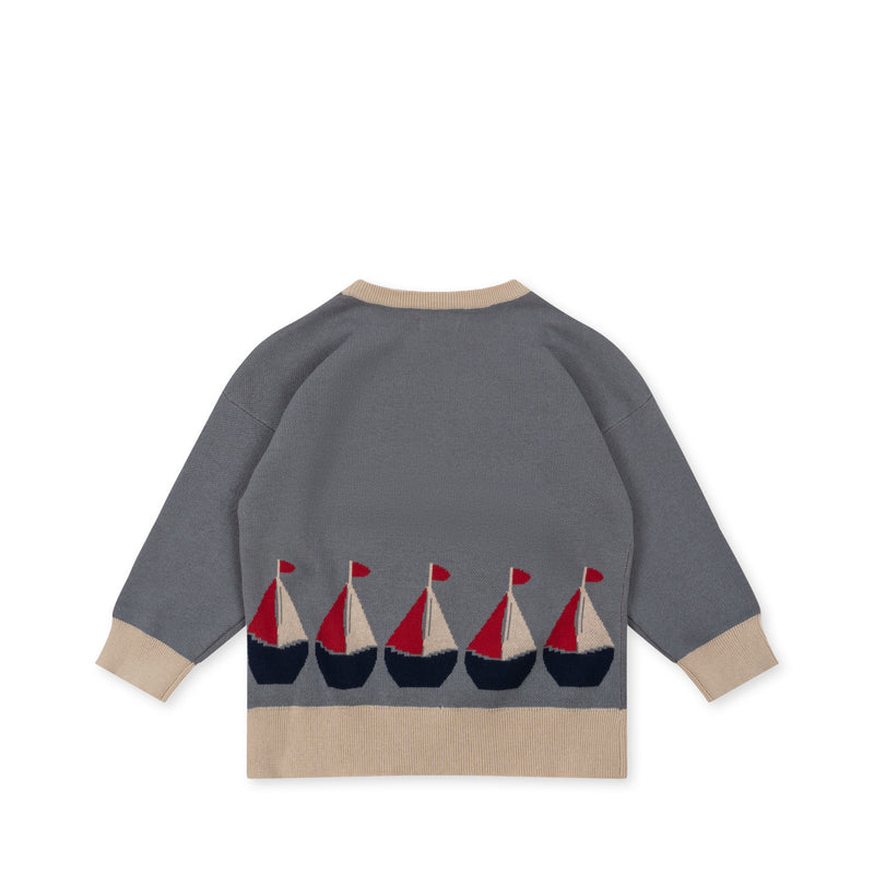 LAPIS KNIT BLOUSE GOTS-SAIL AWAY