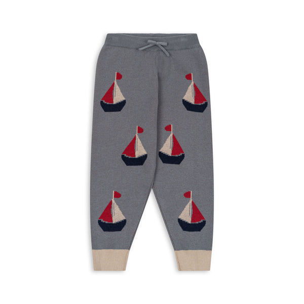 LAPIS KNIT PANTS GOTS-SAIL AWAY