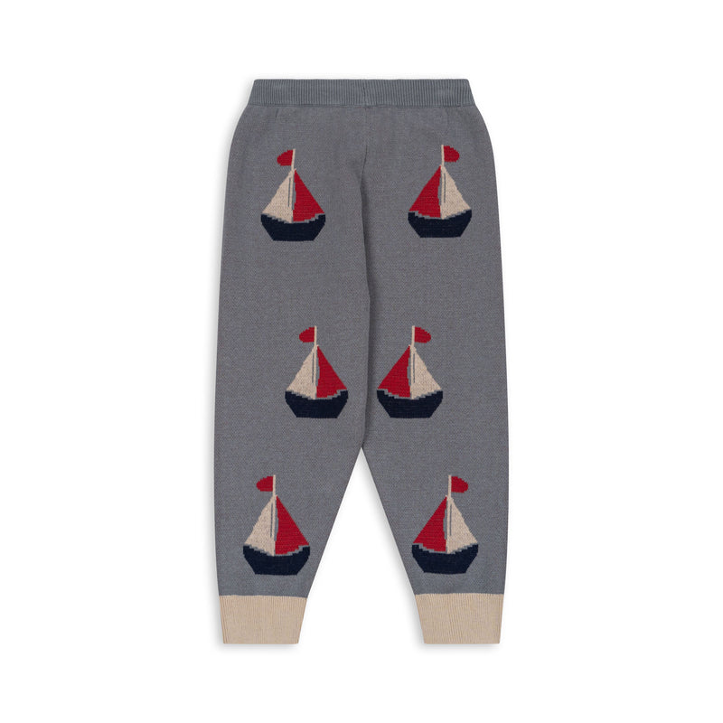 LAPIS KNIT PANTS GOTS-SAIL AWAY