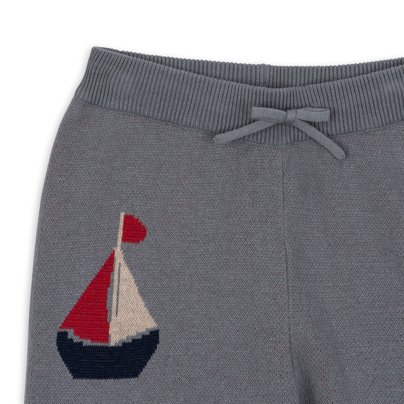 LAPIS KNIT PANTS GOTS-SAIL AWAY