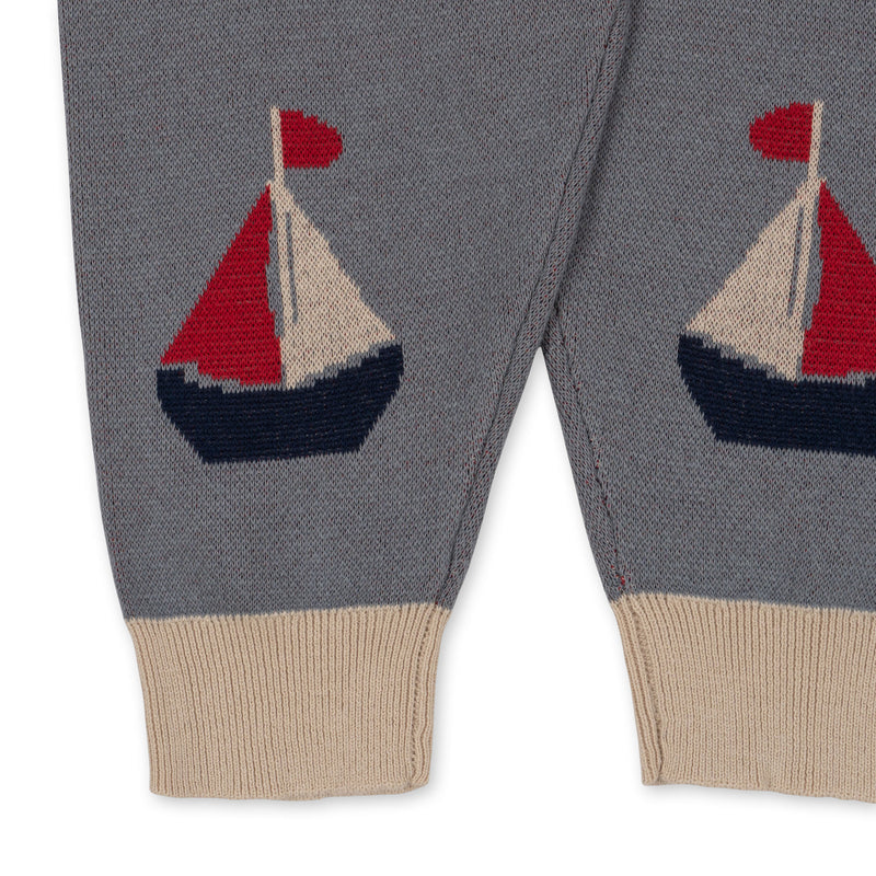 LAPIS KNIT PANTS GOTS-SAIL AWAY