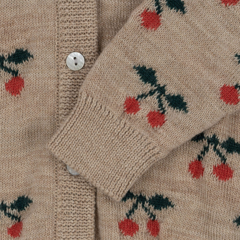 BELOU CHERRY KNIT CARDIGAN-CHERRY