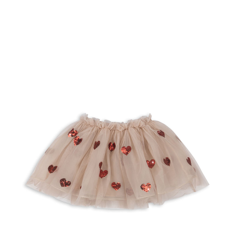 YVONNE SKIRT-COEUR SEQUINS