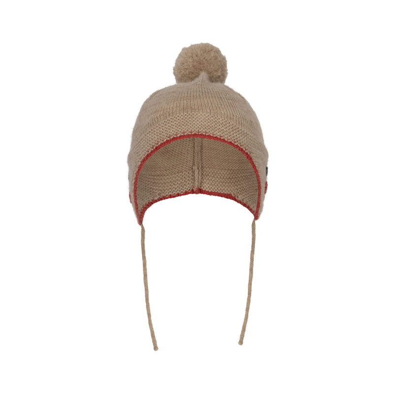 SONJA KNIT HAT-BEIGE MELANGE