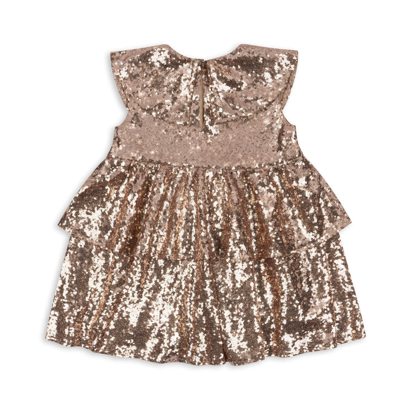 STARLA SEQUIN DRESS-GOLD BLUSH