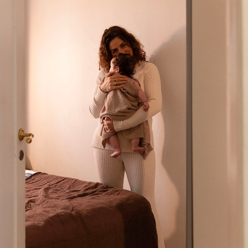 Pointelle Blanket-Tender Taupe