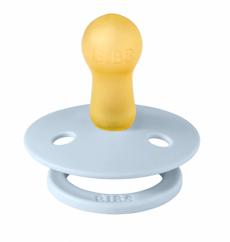 Bibs Colour 2 Pack Iron & Baby Blue - 天然橡膠奶嘴 Natural Rubber Latex