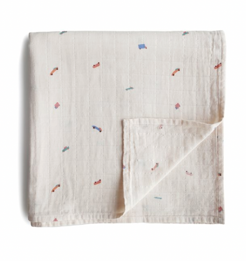 Swaddle Blanket Organic Cotton 有機棉紗巾 (Cars)