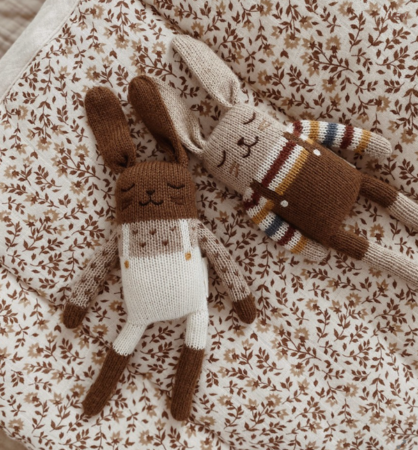 Bunny knit toy 小兔-羊鴕毛公仔 | rainbow sweater