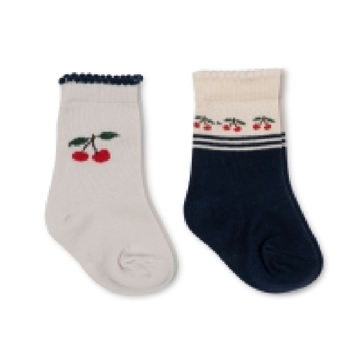 2 PACK CHERRY SOCKS-CHERRY MIX