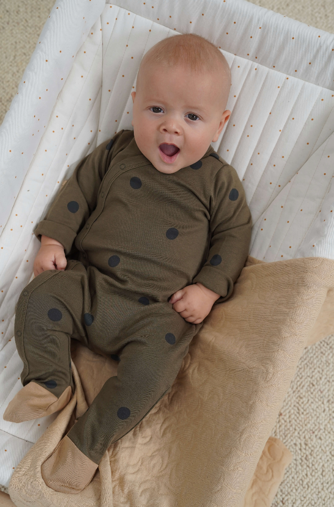 Olive Dots Wrap Bodysuit