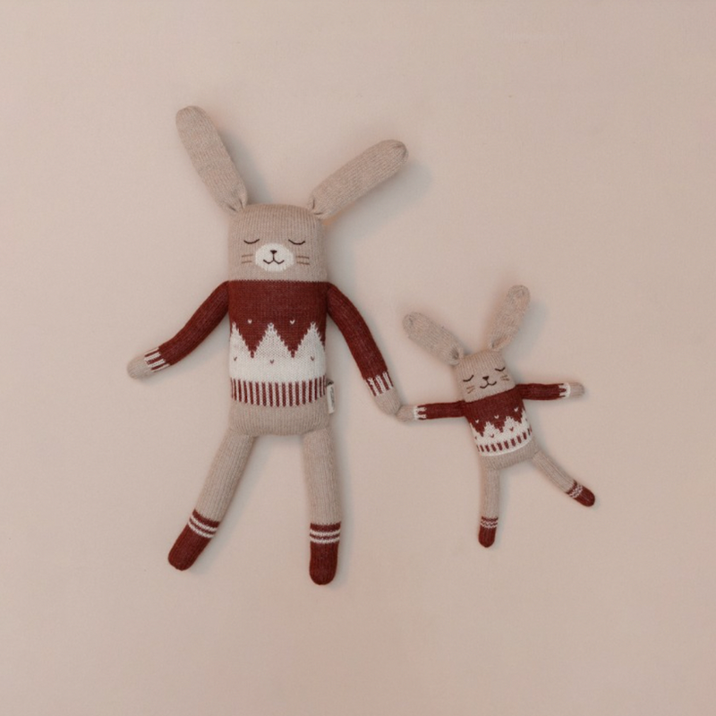 Bunny knit toy 小兔-羊鴕毛公仔 | sienna jacquard sweater