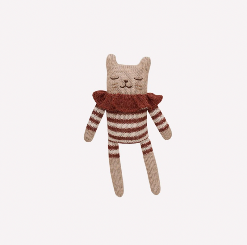 Kitten soft toy 貓咪-羊鴕毛公仔 sienna striped romper
