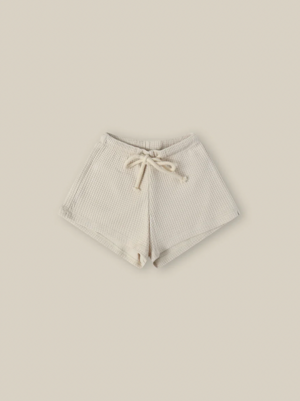 Ceramic White Waffle Rope Shorts