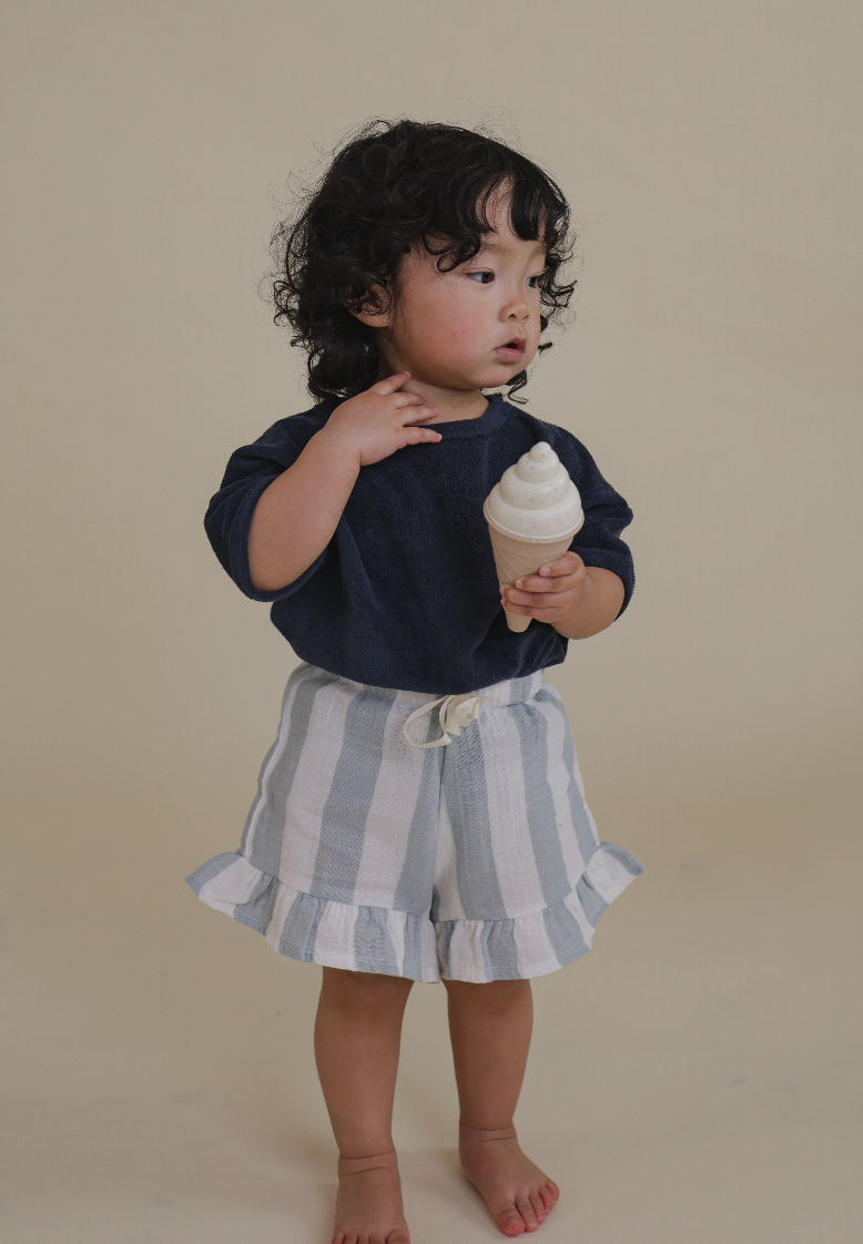 Sardine Stripes Frill Shorts
