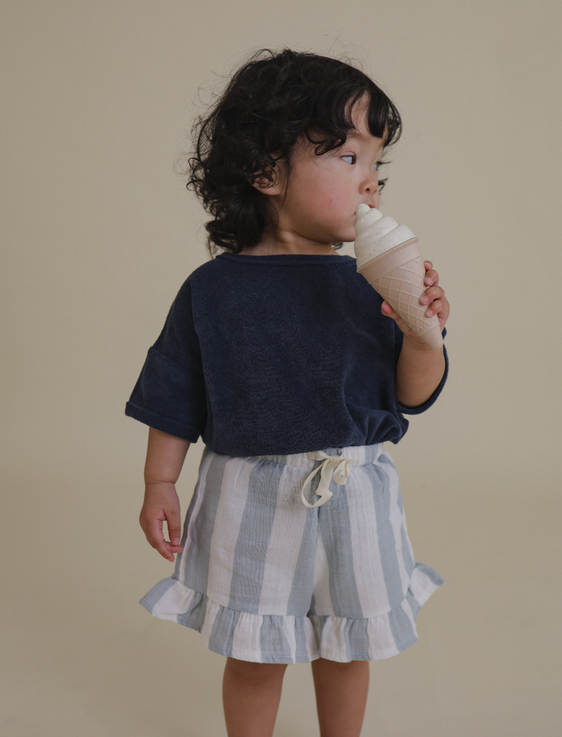 Sardine Stripes Frill Shorts