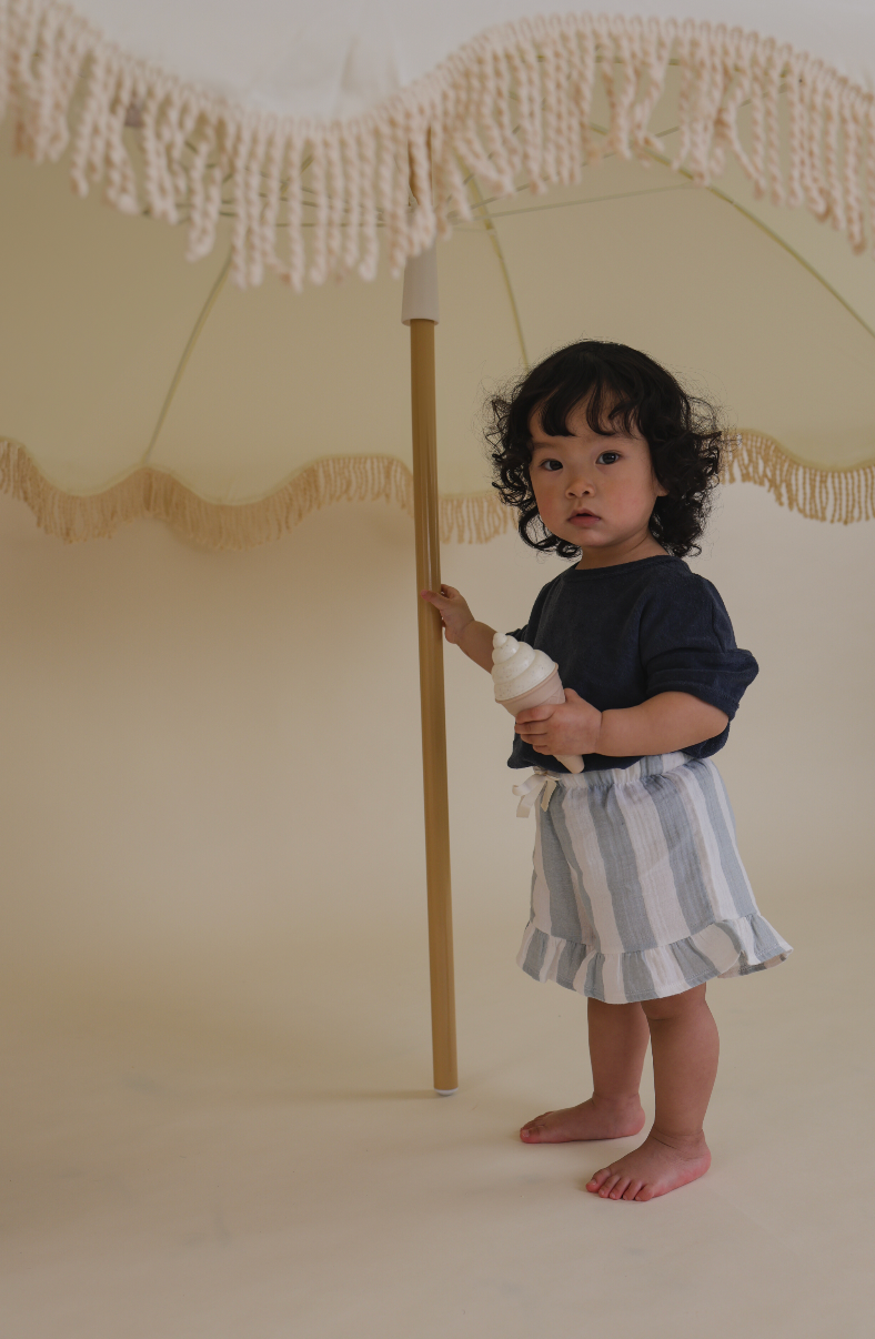 Sardine Stripes Frill Shorts