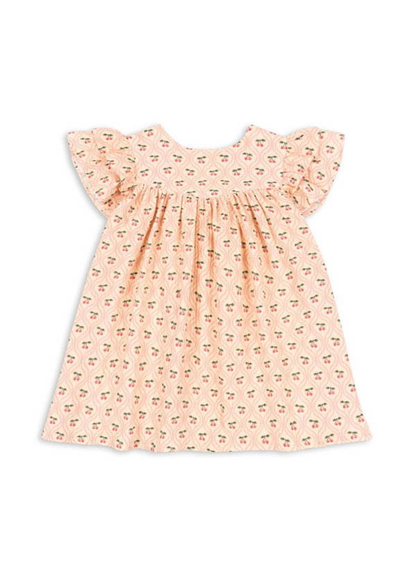 COCO DRESS-CHERRY PINK MOTIF