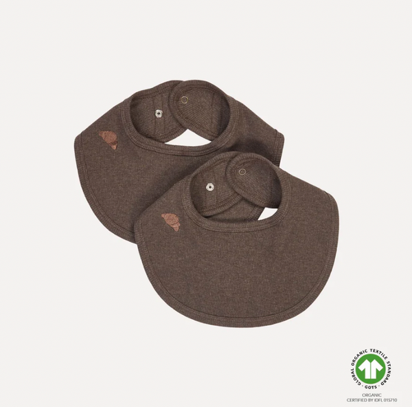 KUTTER bib, 2 pack-Dark brown melange