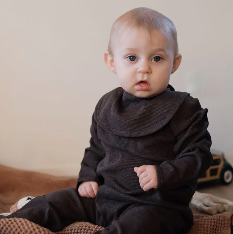 KUTTER bib, 2 pack-Dark brown melange