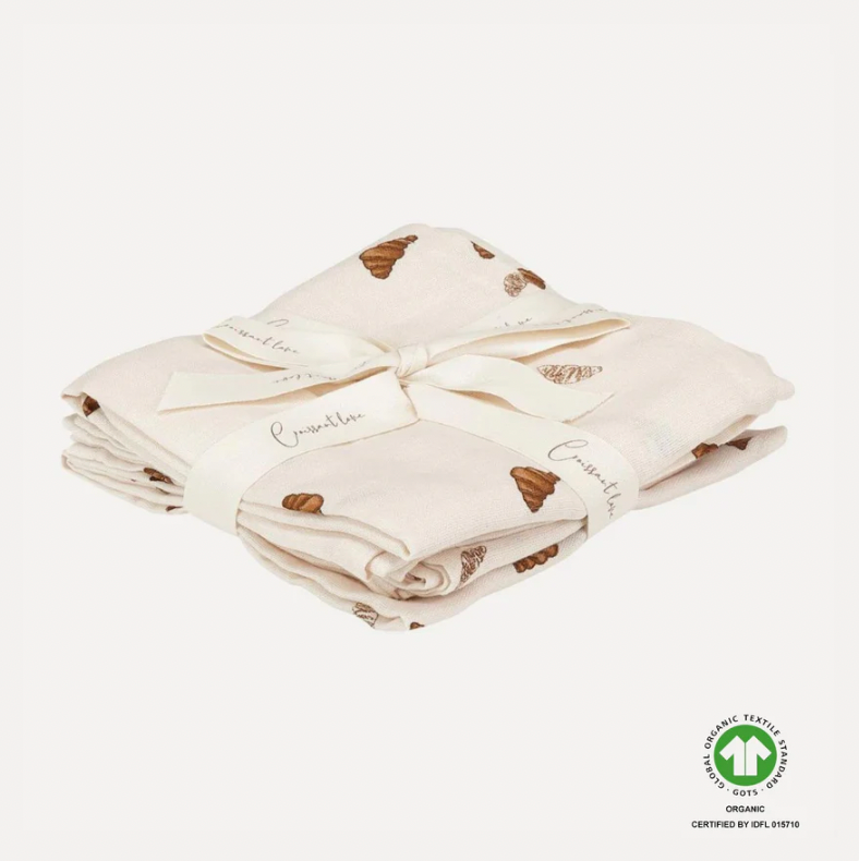 Muslin cloth, 3pack-Croissant mini