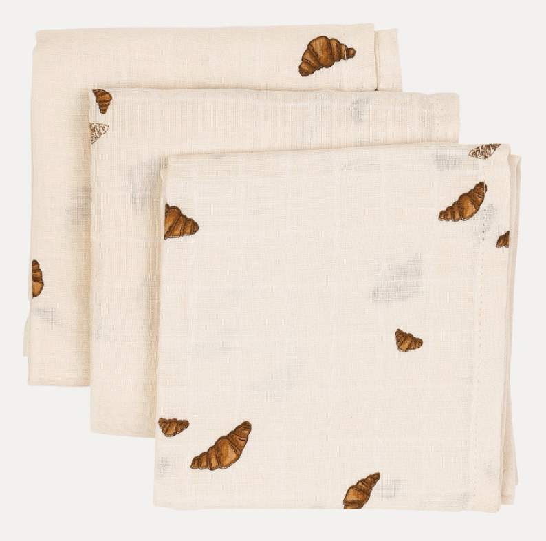 Muslin cloth, 3pack-Croissant big