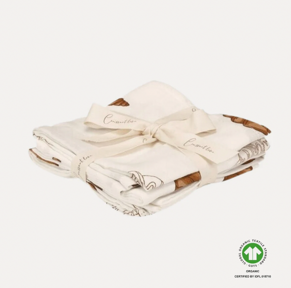 Muslin cloth, 3pack-Croissant big