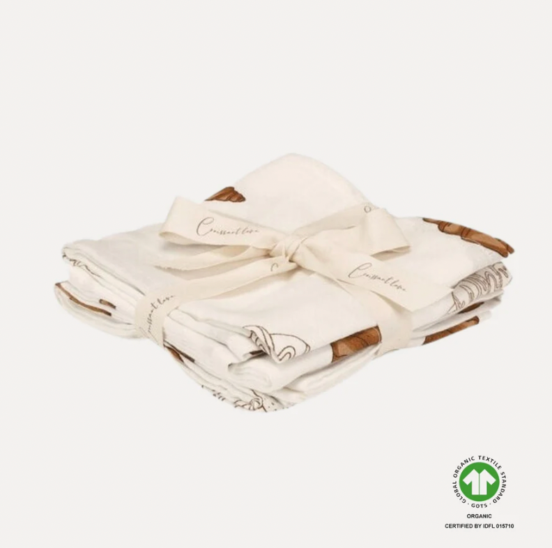 Muslin cloth, 3pack-Croissant big