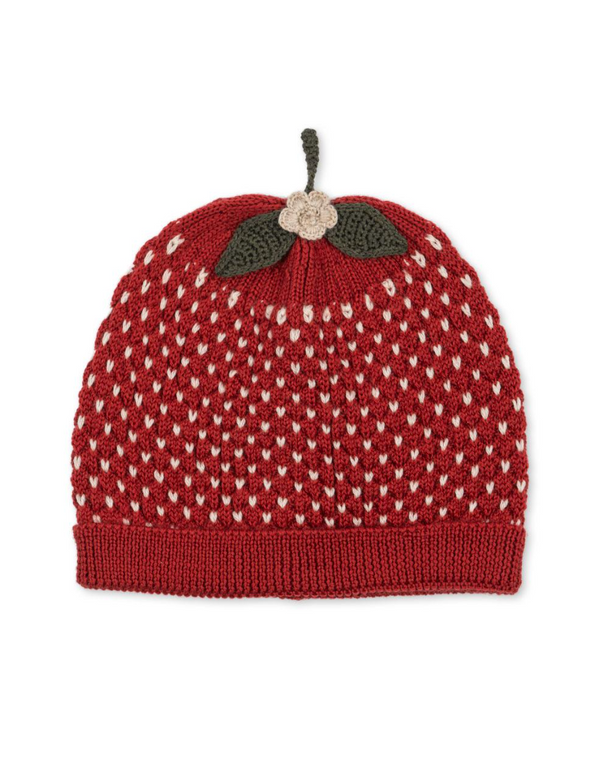 STRAWBERRY BEANIE-TRUE RED