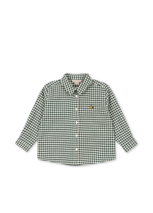 FORET LS SHIRT GOTS-GREEN CHECK