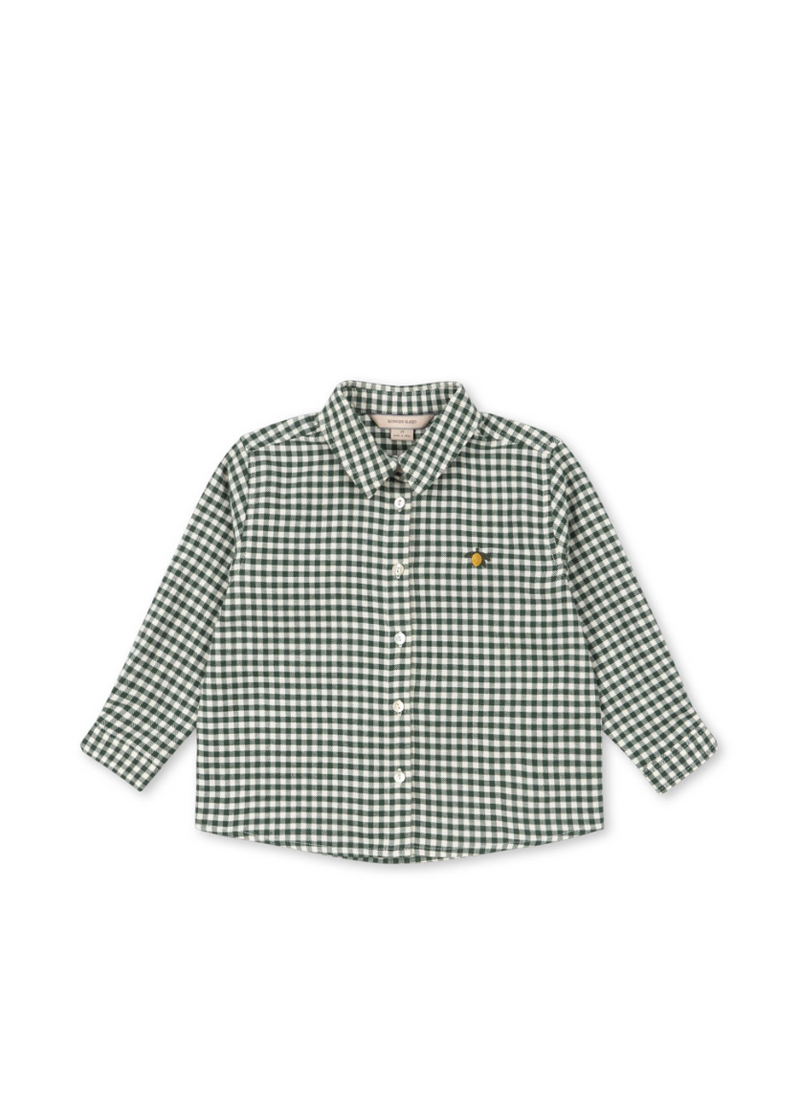 FORET LS SHIRT GOTS-GREEN CHECK